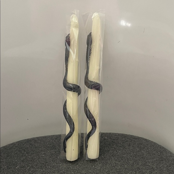 Anthropologie  Black and White Snake Candles - Picture 2 of 9